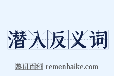 潜入反义词是什么意思的图片